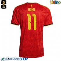 Maglie da calcio Belgio Jeremy Doku #11 Prima Maglia Mondiali 2026  Manica Corta